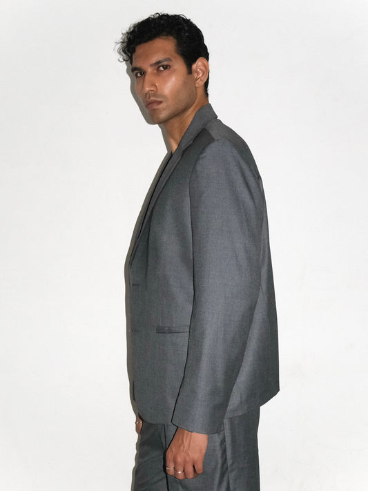 Tailored Wool blend Blazer - Grey