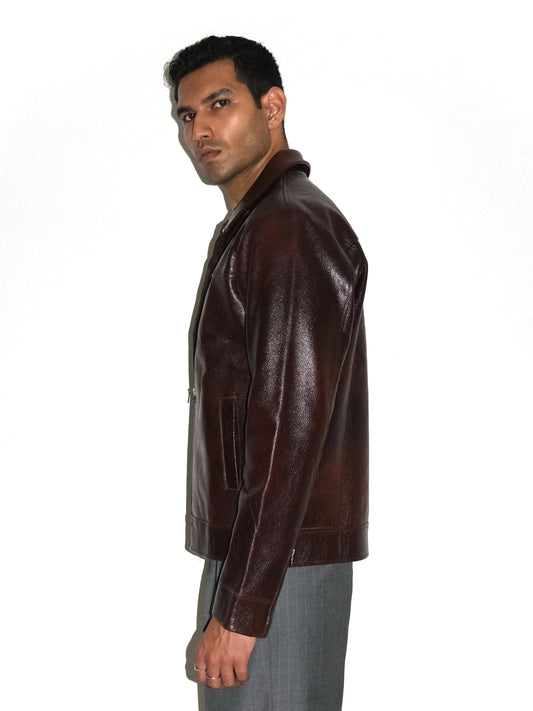 Handmade Leather Jacket - Brown