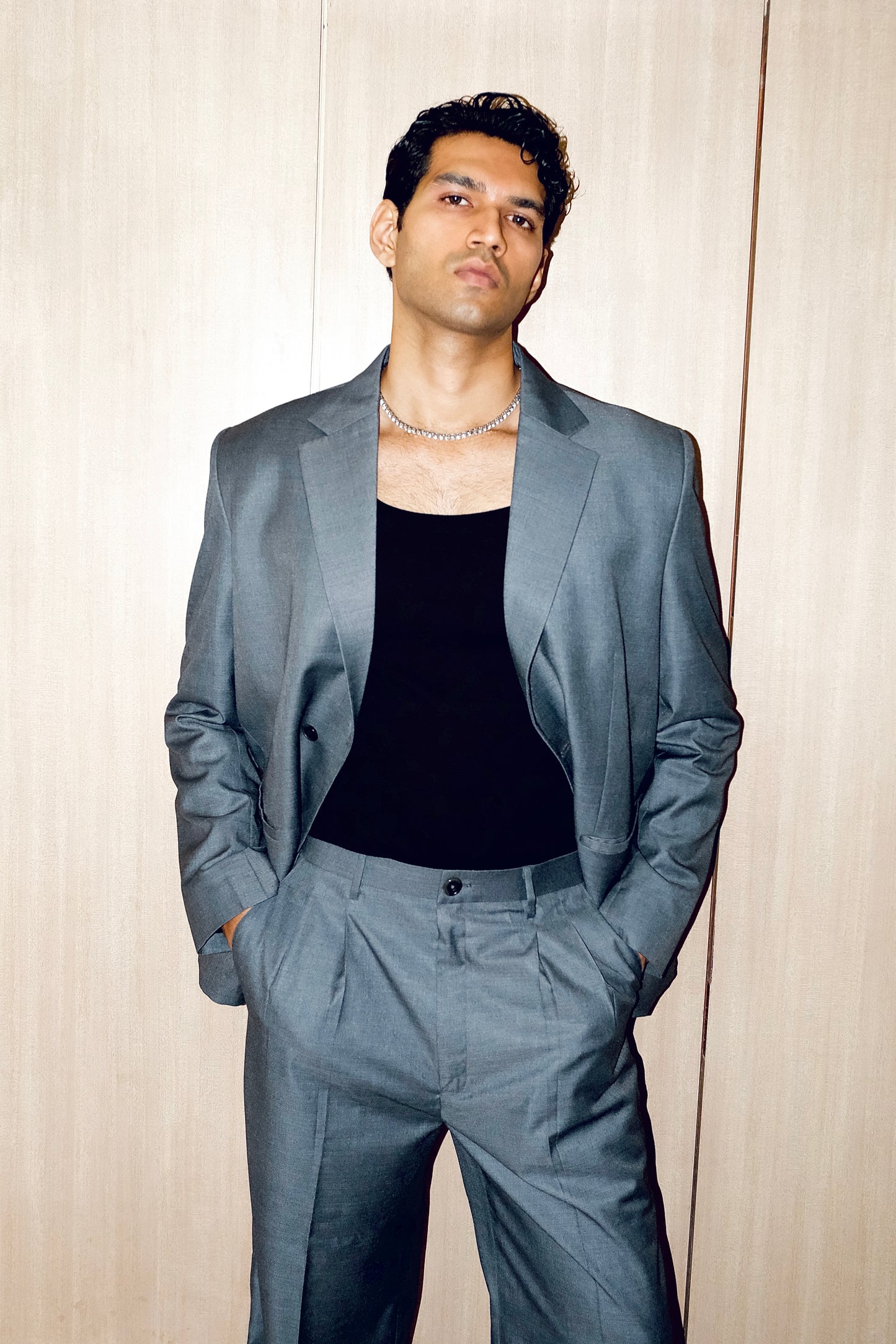 Tailored Wool blend Blazer - Grey