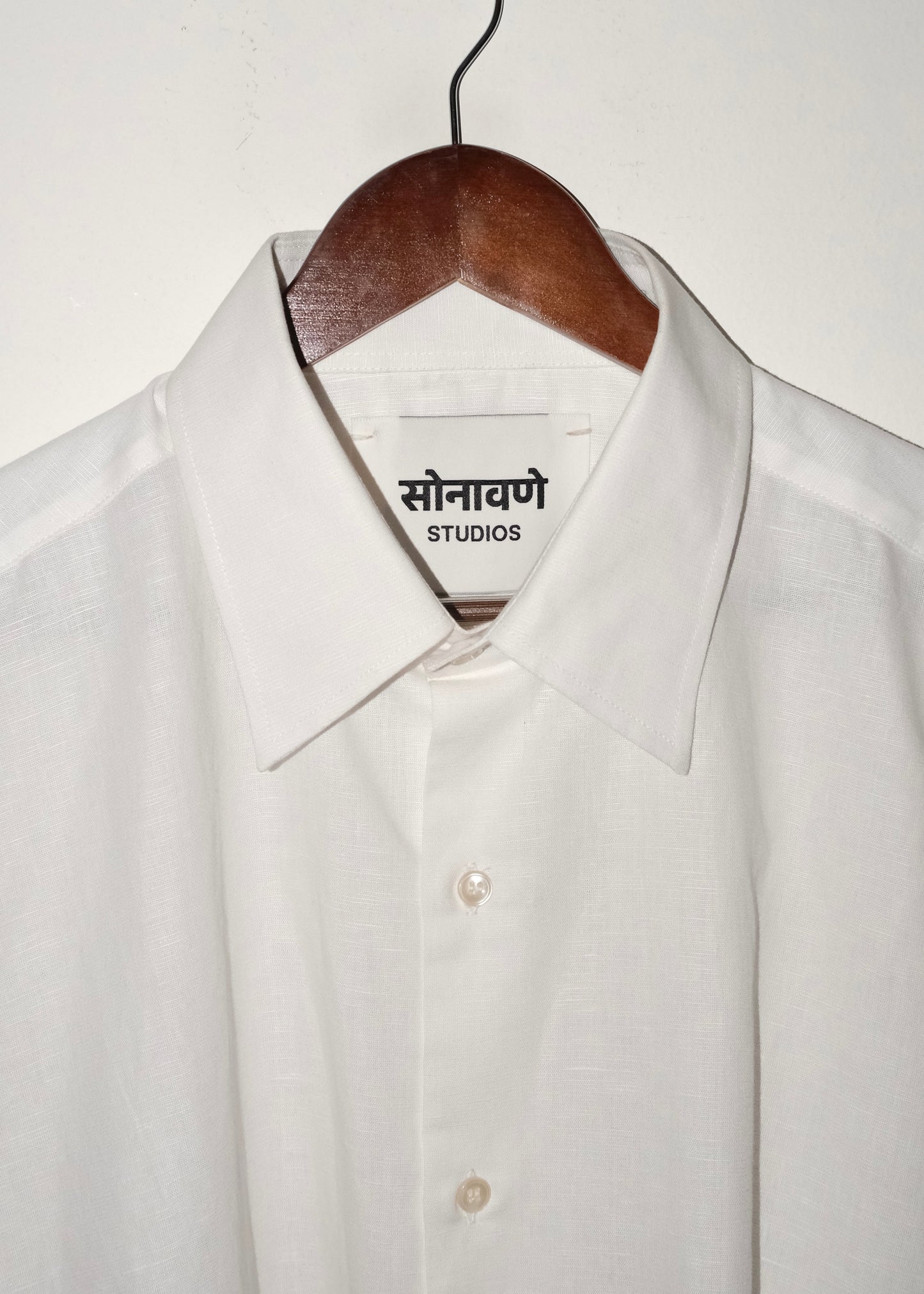 Tailored Linen Cotton Shirt- White