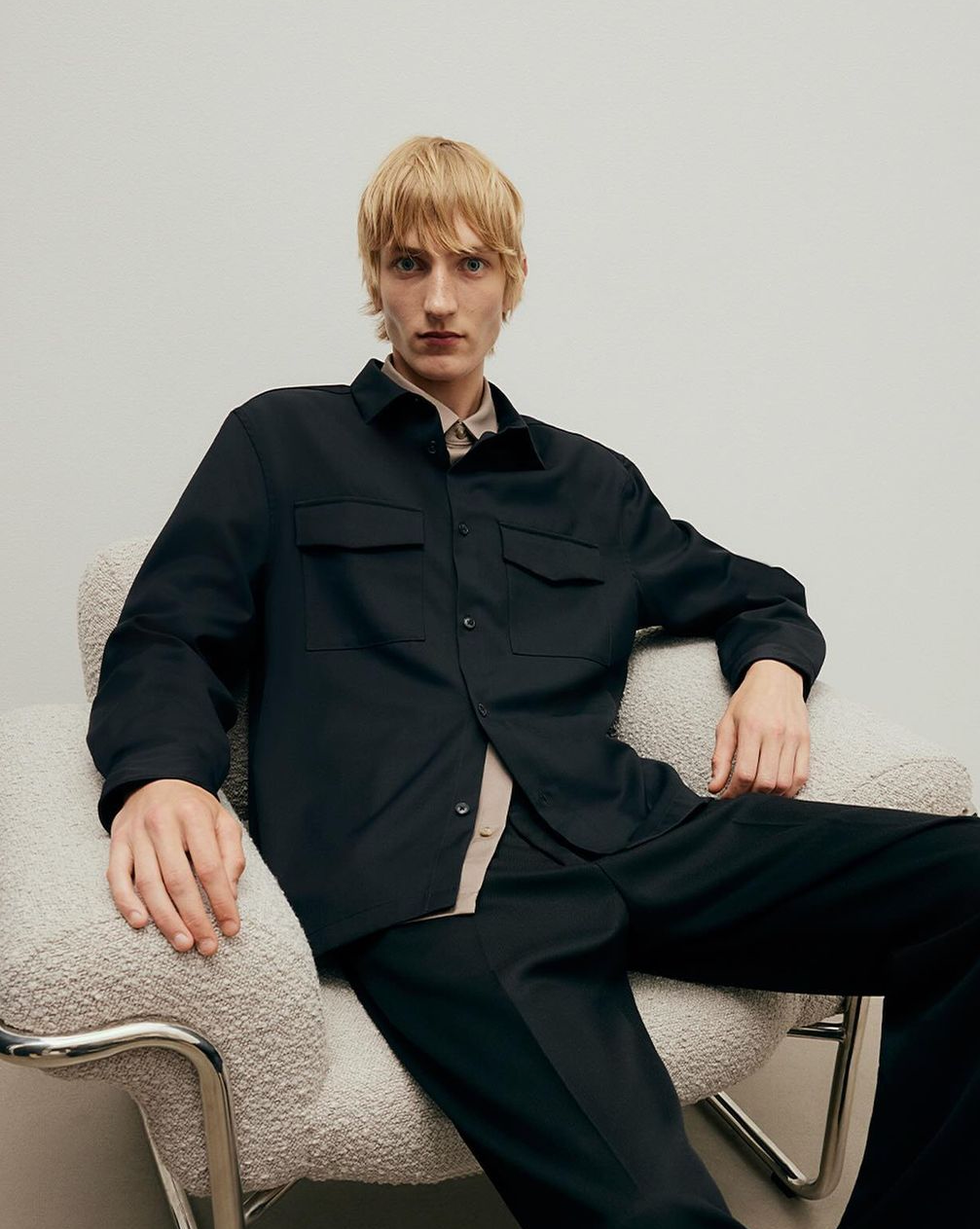 Tailored Full Sleeves Giza cotton Shirt - Black