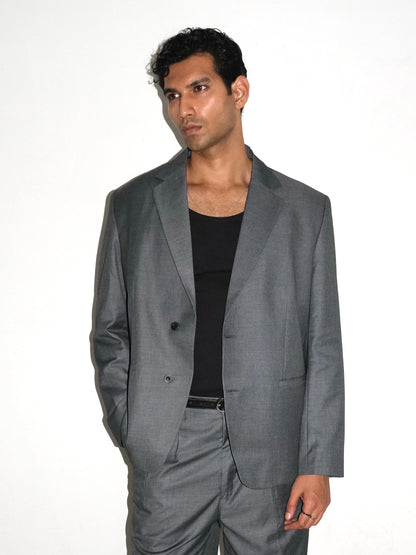 Tailored Wool blend Blazer - Grey