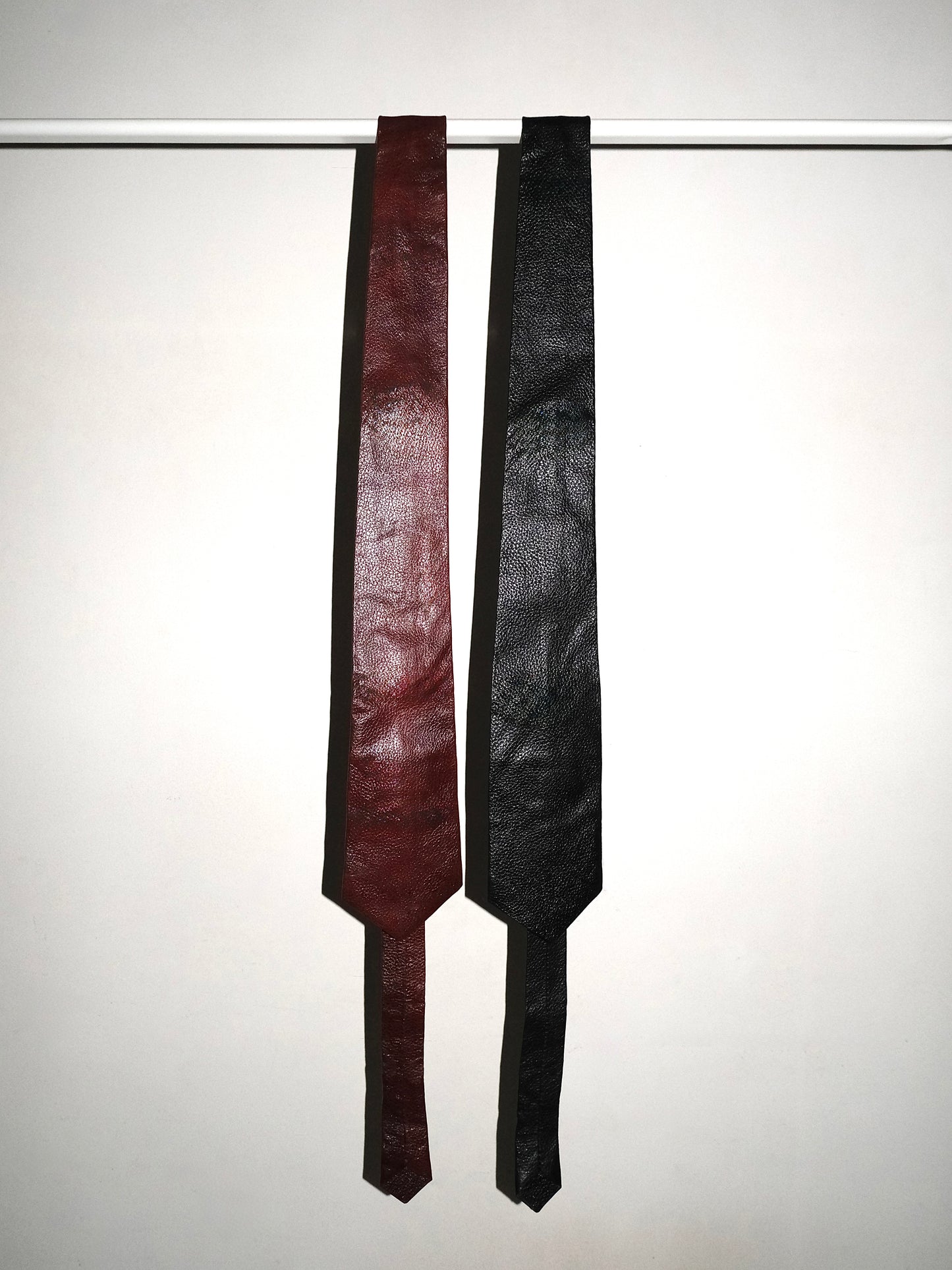 Handmade Leather Tie - Black