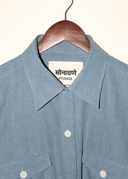 Tailored Denim Shirt- Blue
