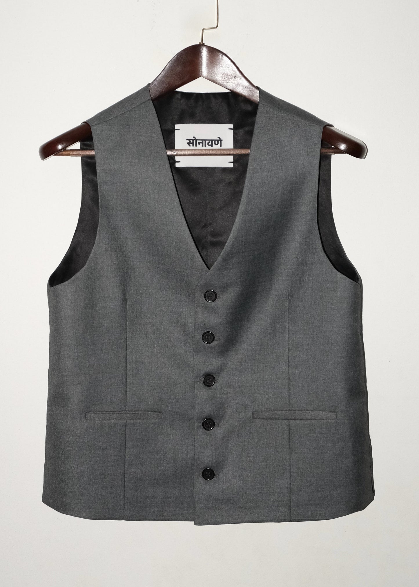 Tailored Vest- Grey