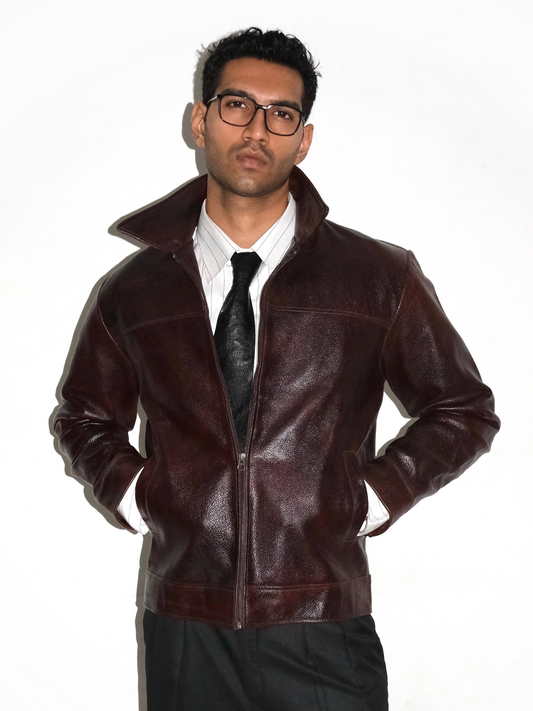 Handmade Leather Jacket - Brown