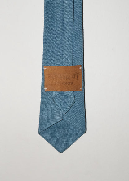 Tailored Denim Tie- Blue