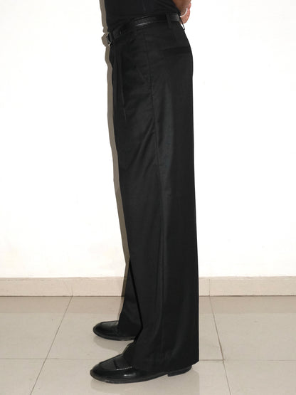 Tailored Wool blend Trousers - Black