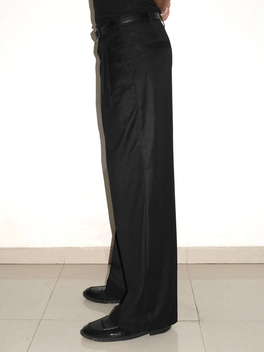 Tailored Wool blend Trousers - Black