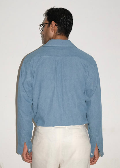 Tailored Denim Shirt- Blue