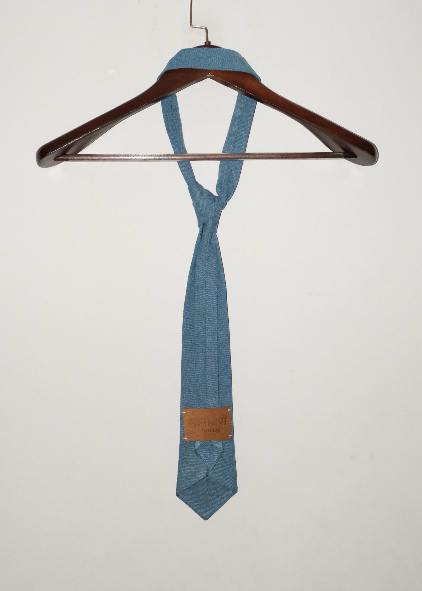 Tailored Denim Tie- Blue
