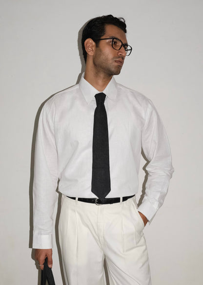 Tailored Denim Tie- Black