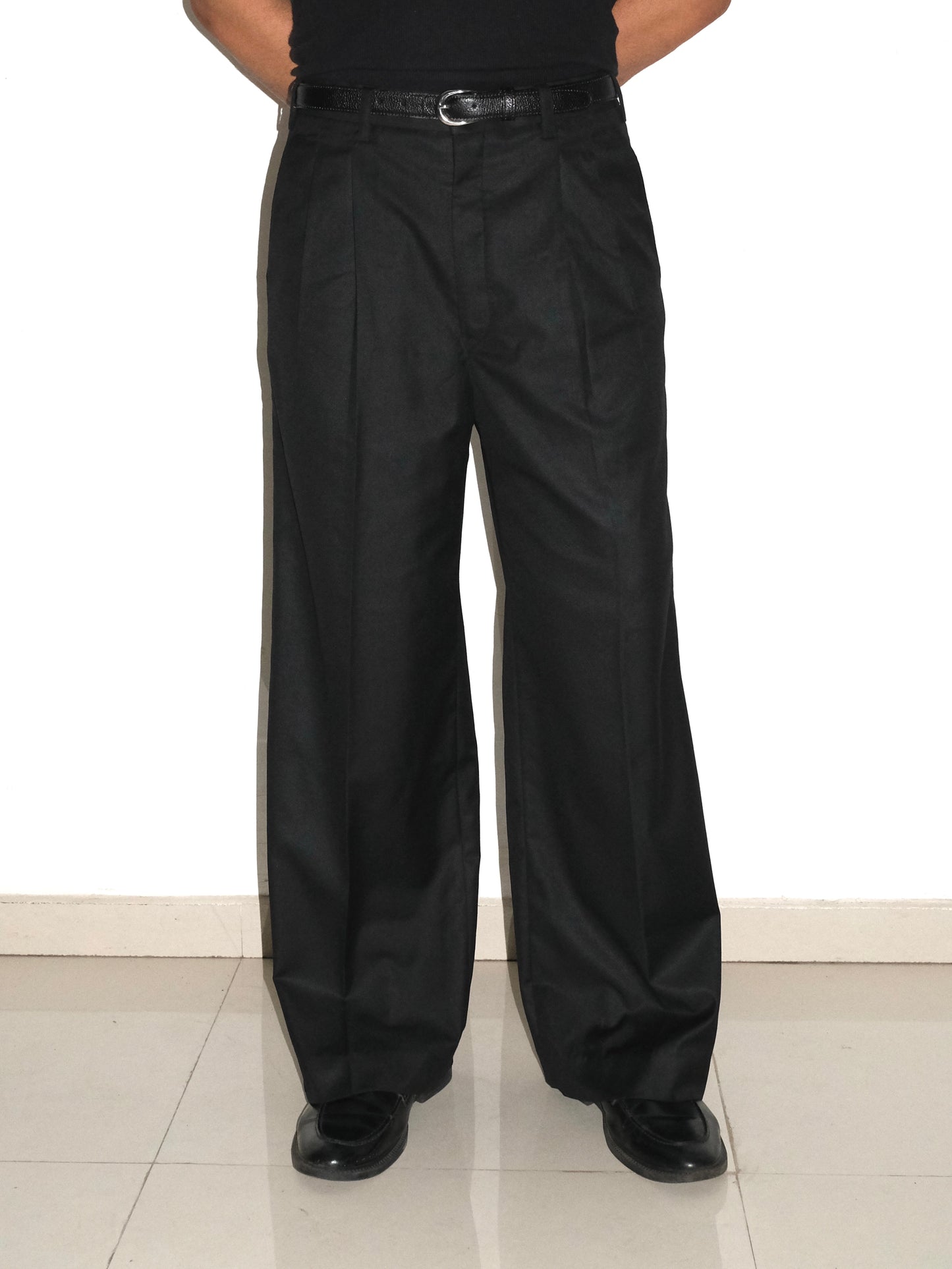 Tailored Wool blend Trousers - Black