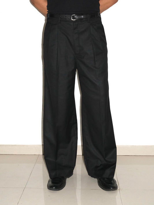 Tailored Wool blend Trousers - Black