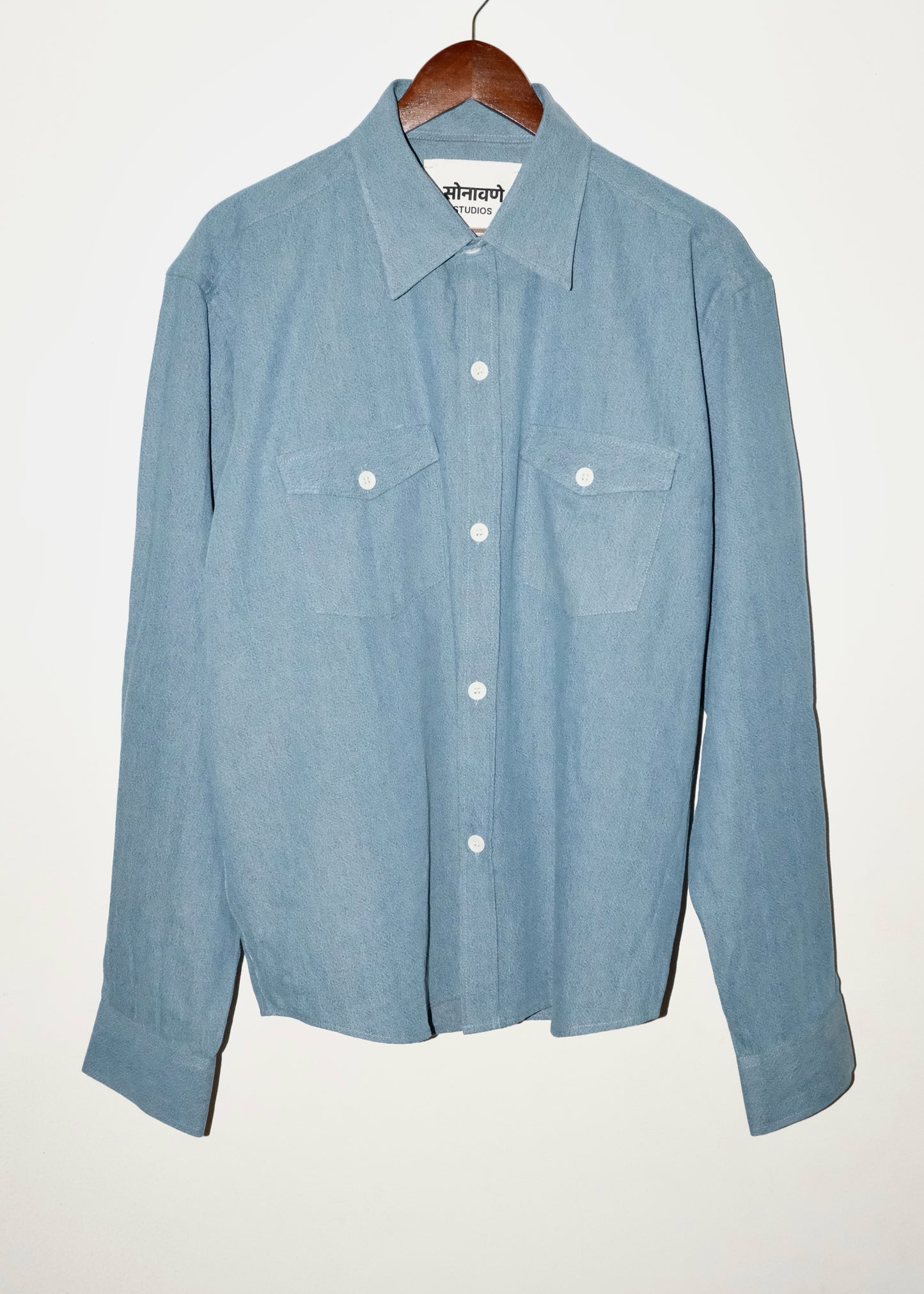 Tailored Denim Shirt- Blue