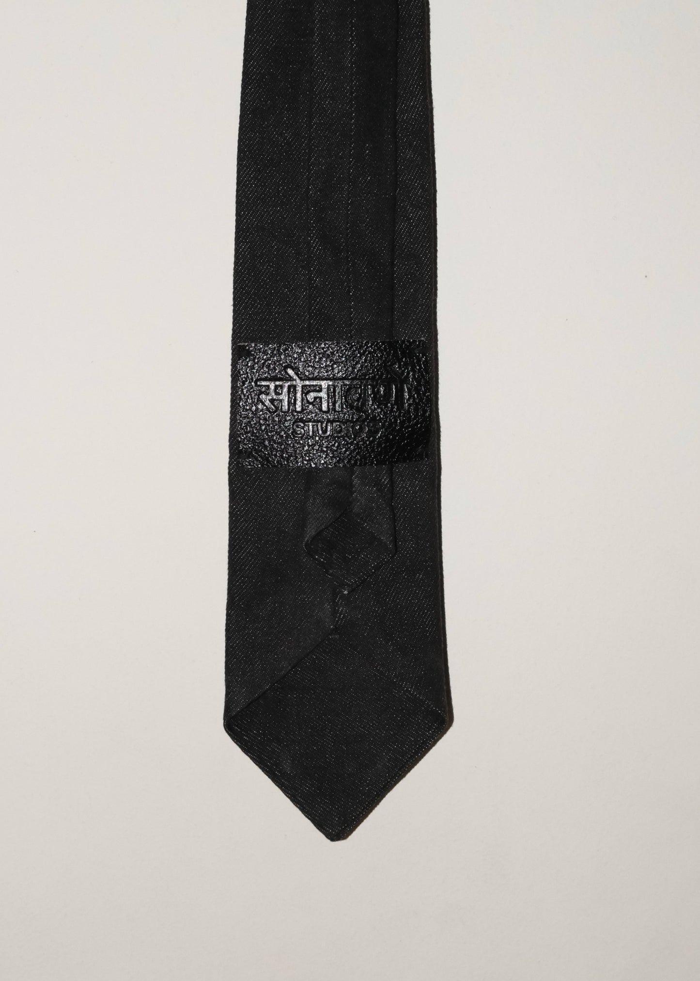 Tailored Denim Tie- Black