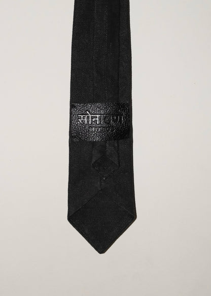 Tailored Denim Tie- Black
