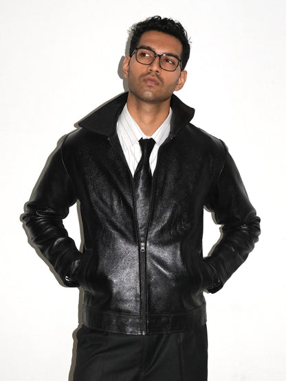 Handmade Leather Jacket - Black