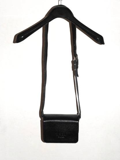 Handmade Leather Crossbody Bag- Black