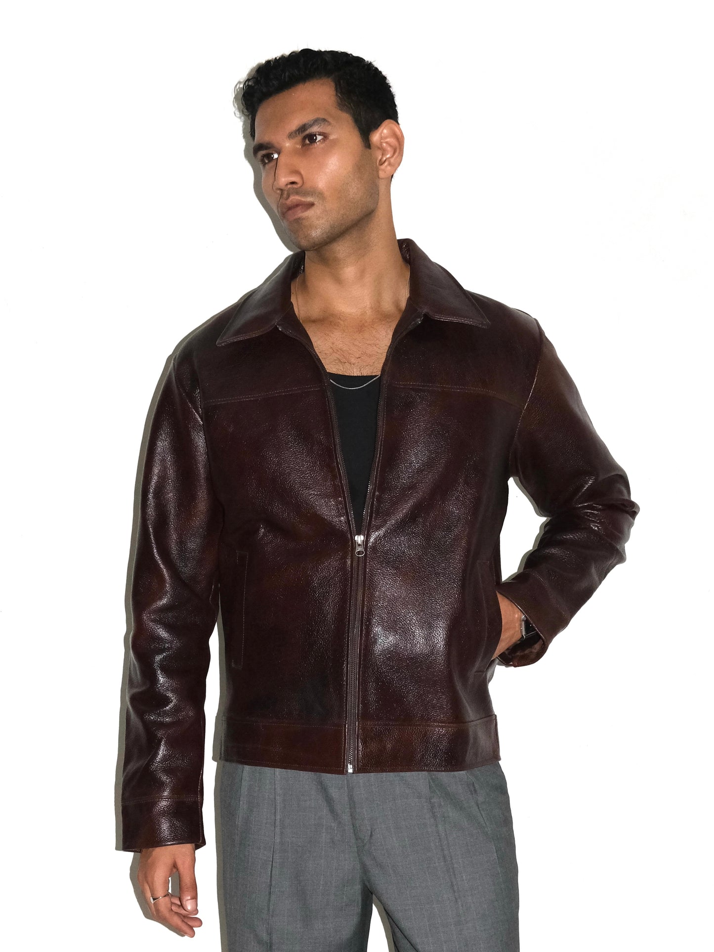 Handmade Leather Jacket - Brown