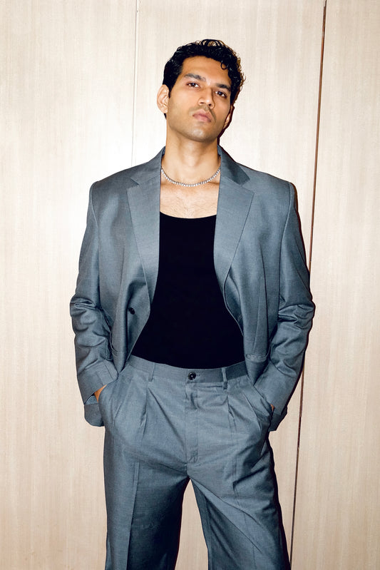 Tailored Wool blend Blazer - Grey