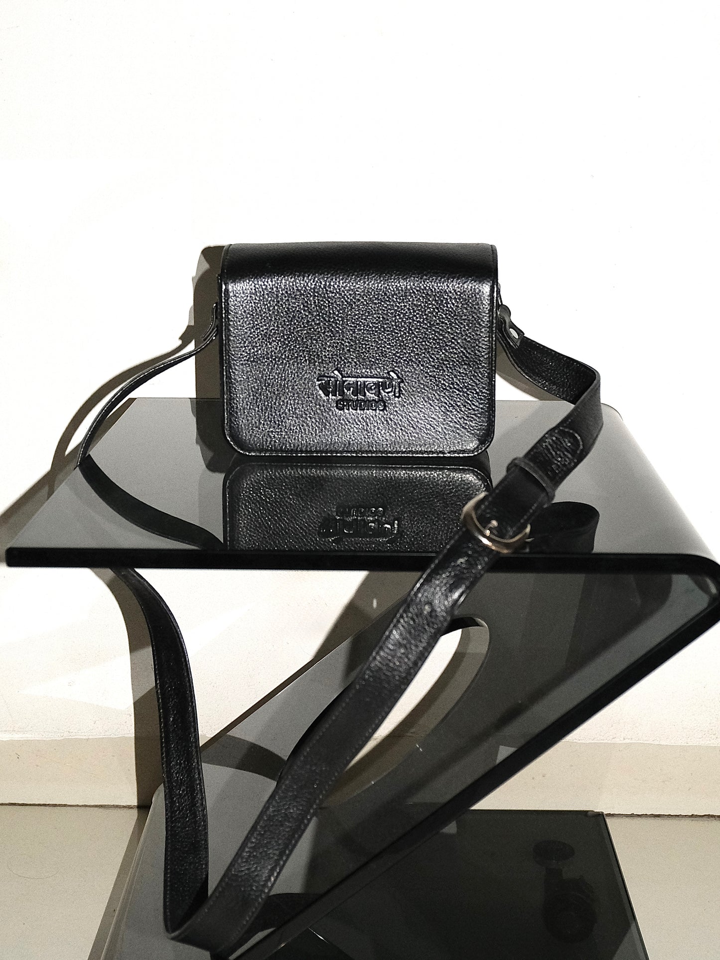 Handmade Leather Crossbody Bag- Brown