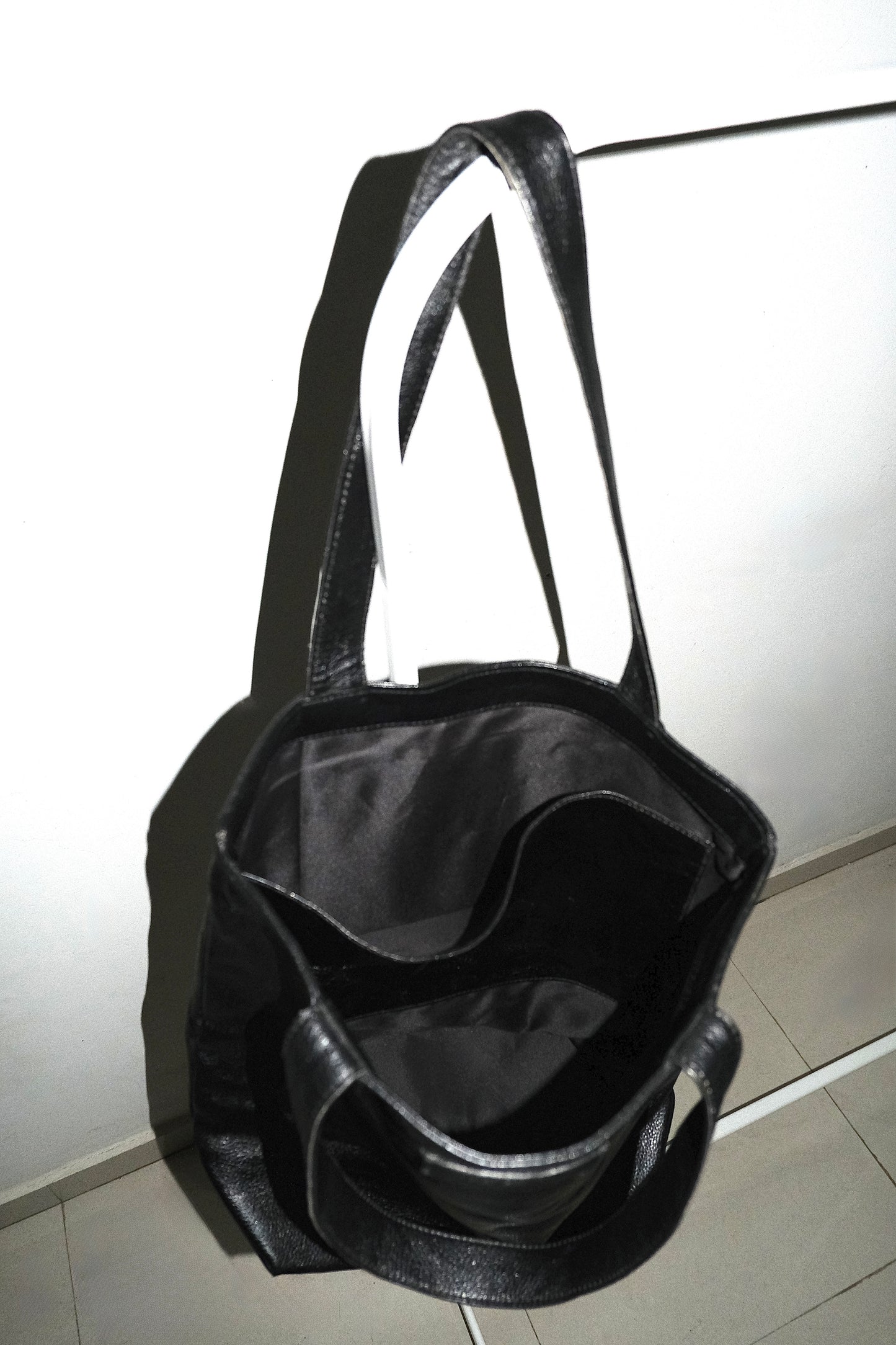 Handmade Leather Tote - Black