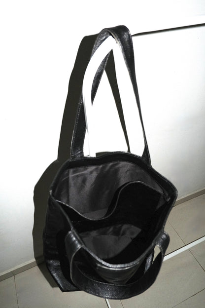 Handmade Leather Tote - Black