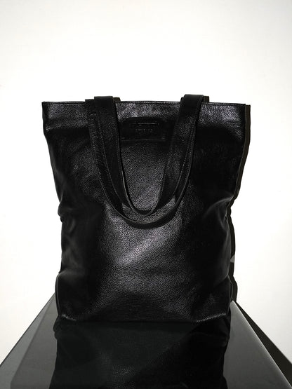 Handmade Leather Tote - Black