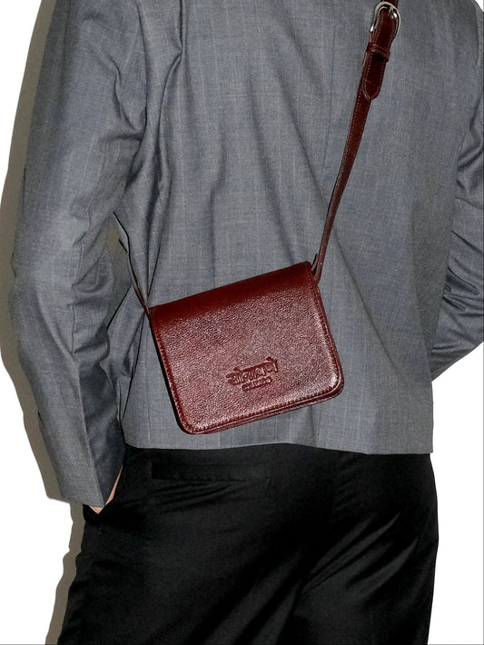 Handmade Leather Crossbody Bag- Brown