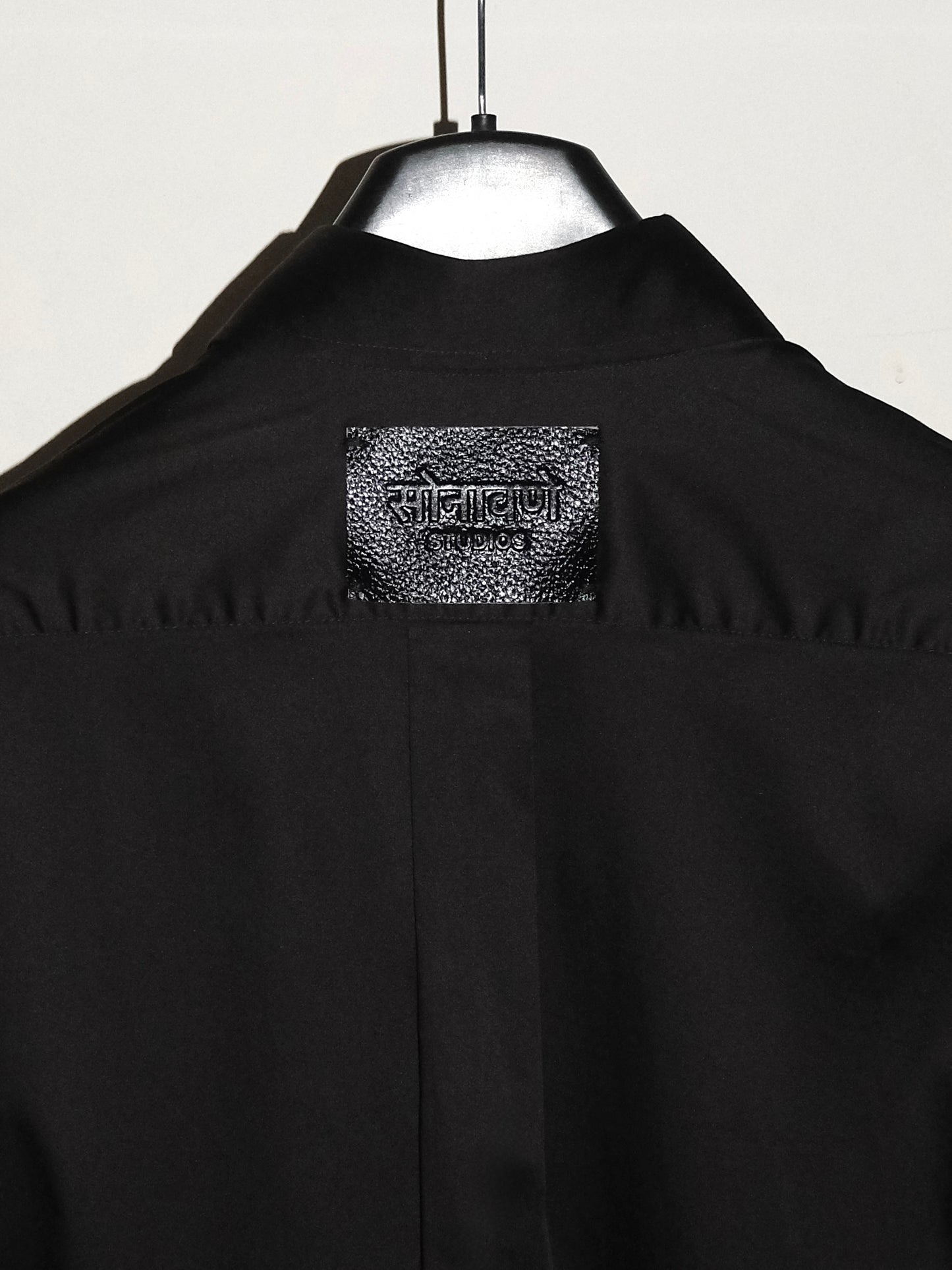 Tailored Full Sleeves Giza cotton Shirt - Black