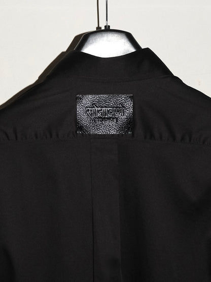Tailored Full Sleeves Giza cotton Shirt - Black