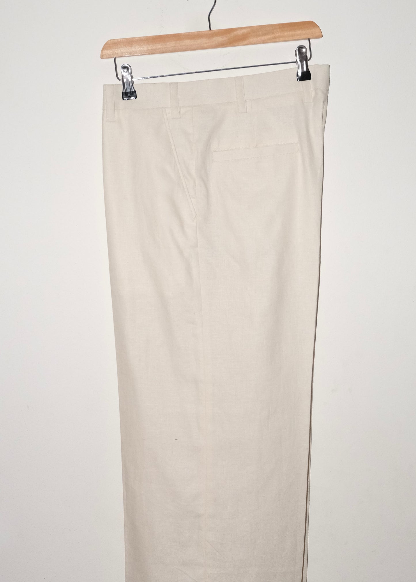 Tailored Linen Cotton Trouser- Off White
