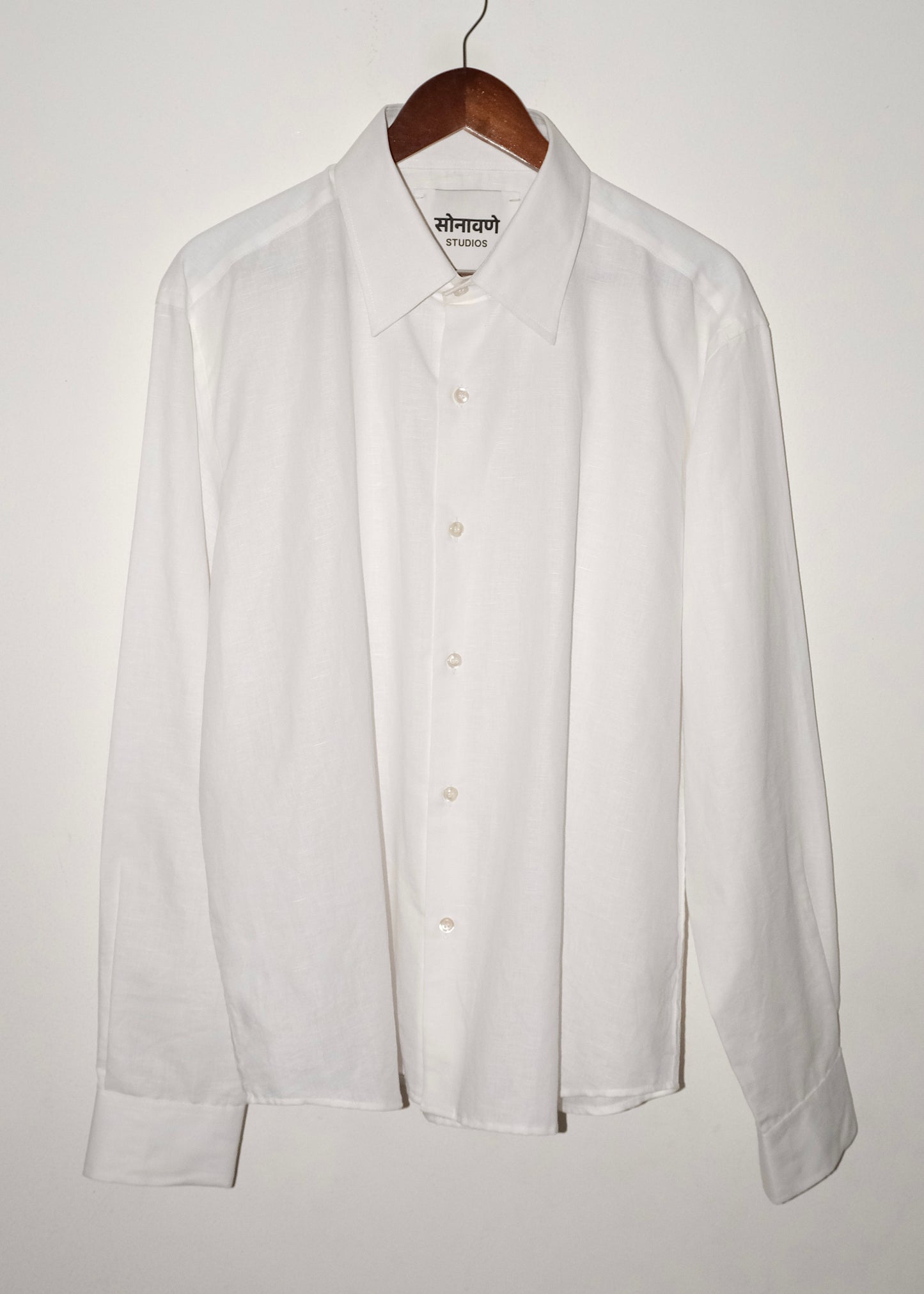 Tailored Linen Cotton Shirt- White