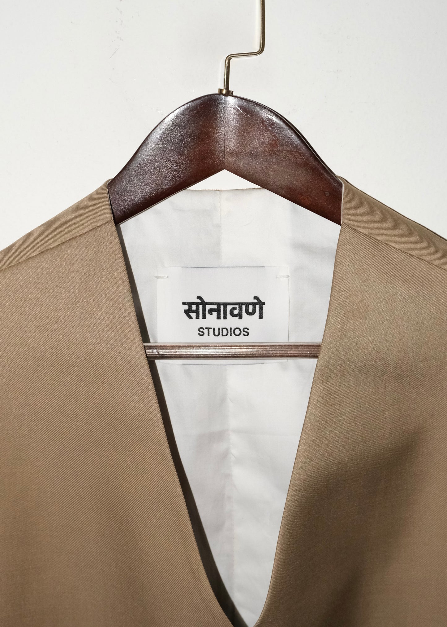 Tailored Vest- Tan